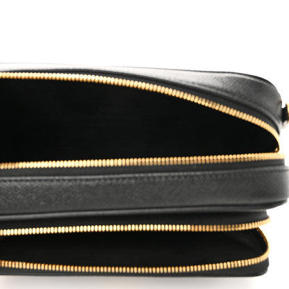 Christian Dior Grained Calfskin Caro Double Pouch Black 5 of 8