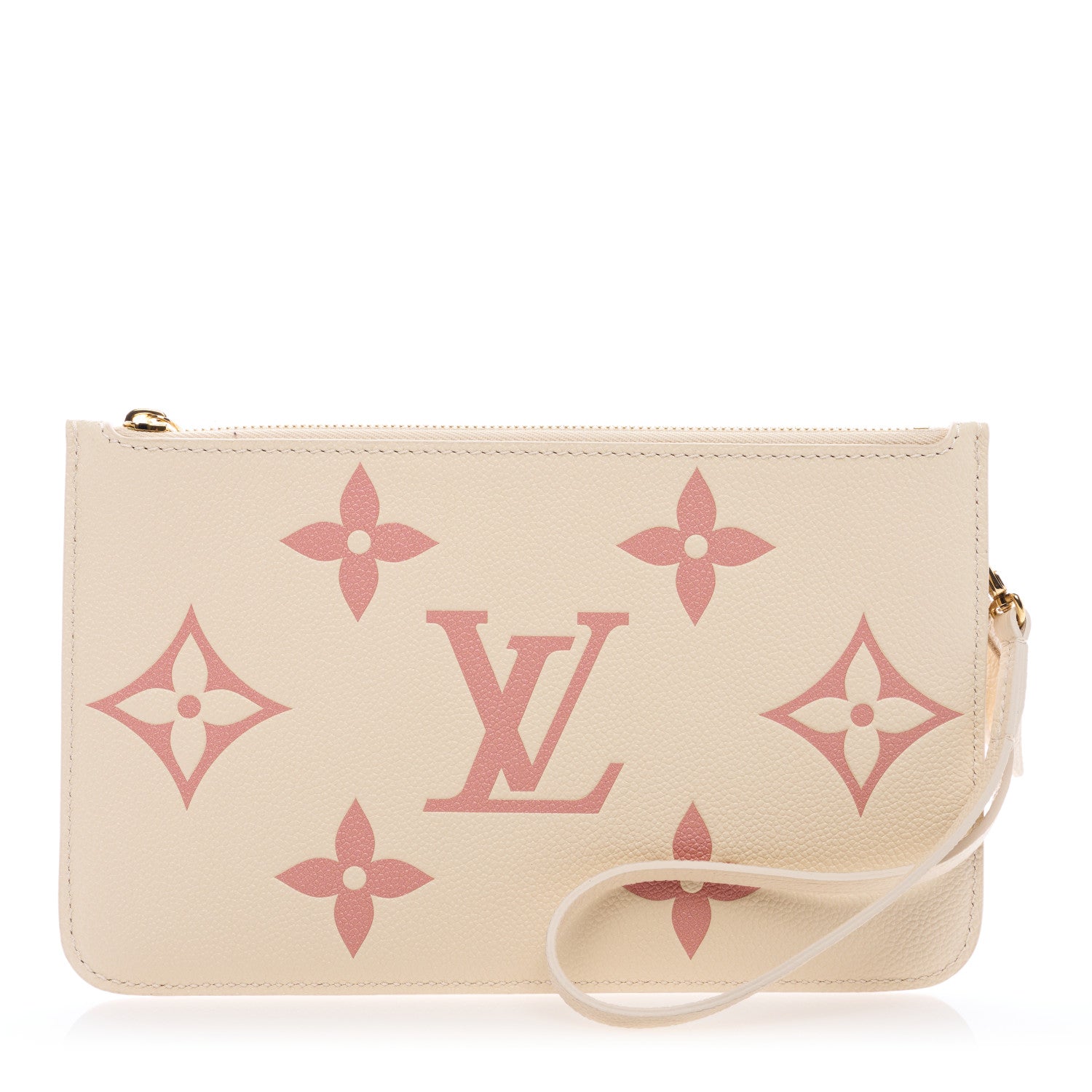 Louis Vuitton Empreinte Monogram Giant Neverfull MM Pochette Creme Rose Trianon 1 of 5