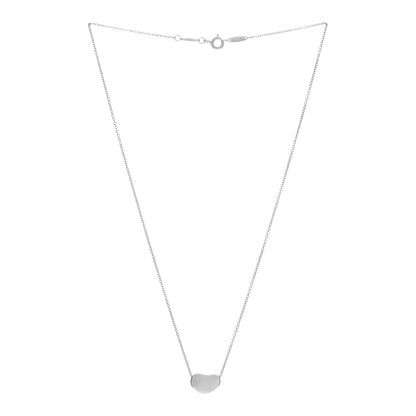Tiffany Sterling Silver 12mm Elsa Peretti Bean Pendant Necklace 3 of 4