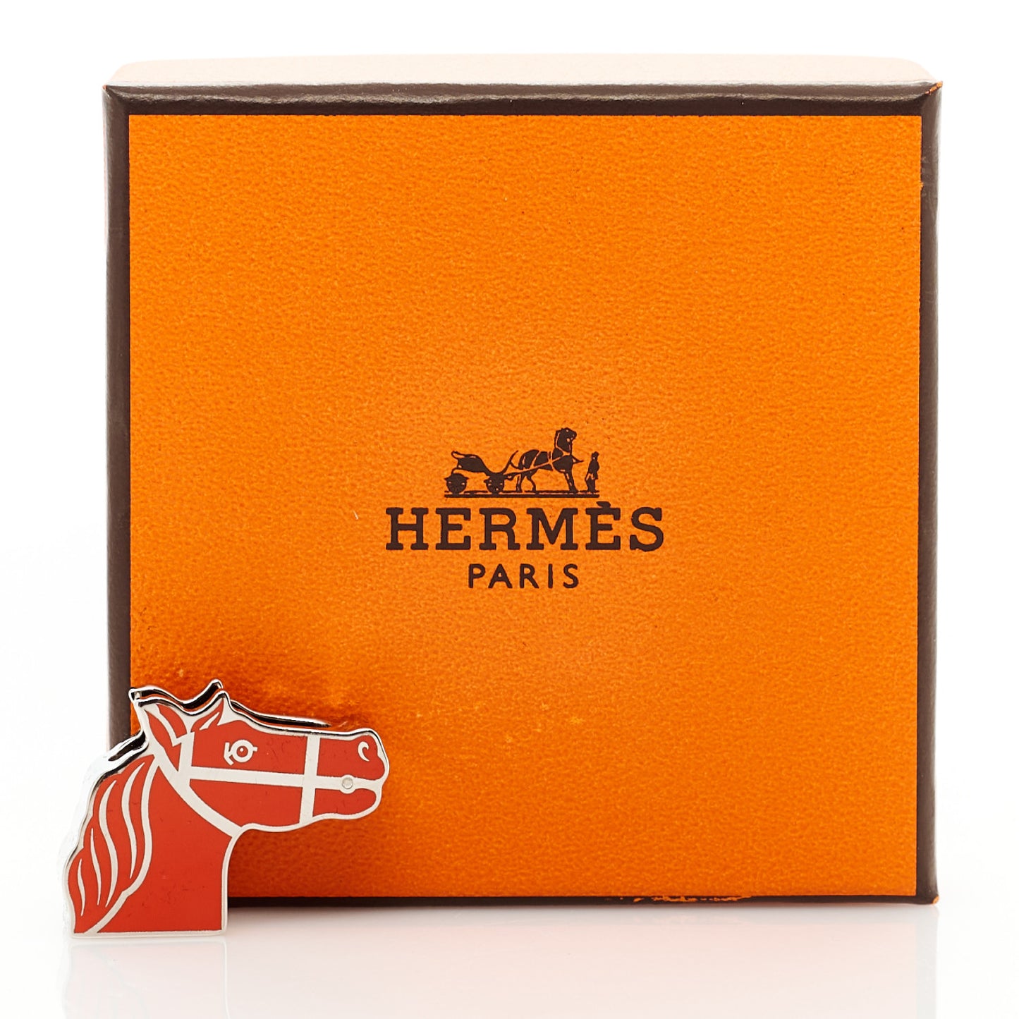 Palladium Lacquered Quadrige Twilly Scarf Ring Orange