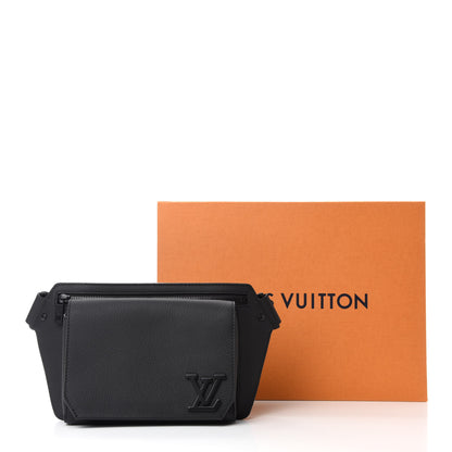 Louis Vuitton Grained Calfskin Aerogram Slingbag Black 11 of 11
