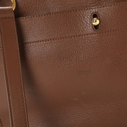 Saint Laurent Calfskin Canvas Medium Muse Two Brown 10 of 14