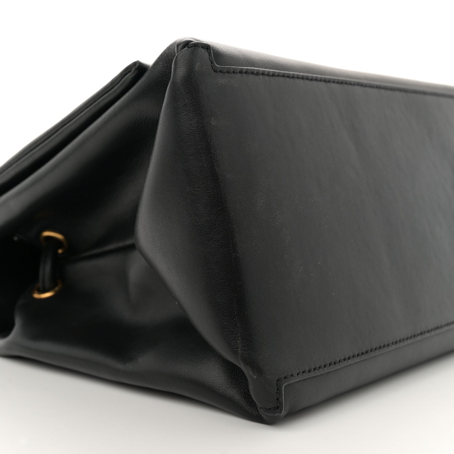 Calfskin Large Dual Shoulder Bag Black