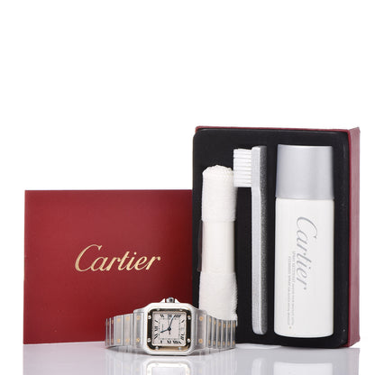 Cartier Stainless Steel 18K Yellow Gold 29mm Santos De Galbee Quartz Watch 9 of 9