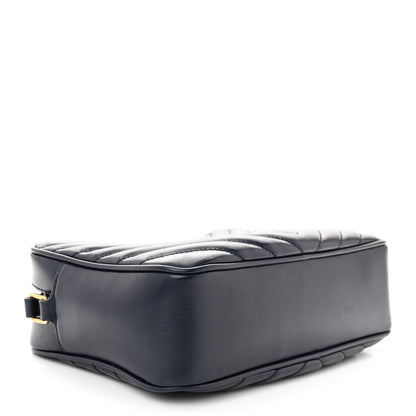 Saint Laurent Calfskin Matelasse Monogram Lou Camera Bag Navy 4 of 10