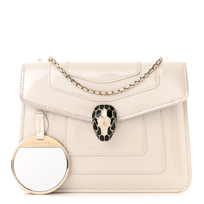 Bulgari Patent Serpenti Forever Crossbody Bag White 1 of 9