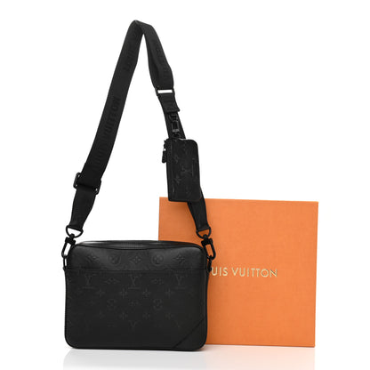 Louis Vuitton Calfskin Monogram Shadow Duo Messenger Black 10 of 10