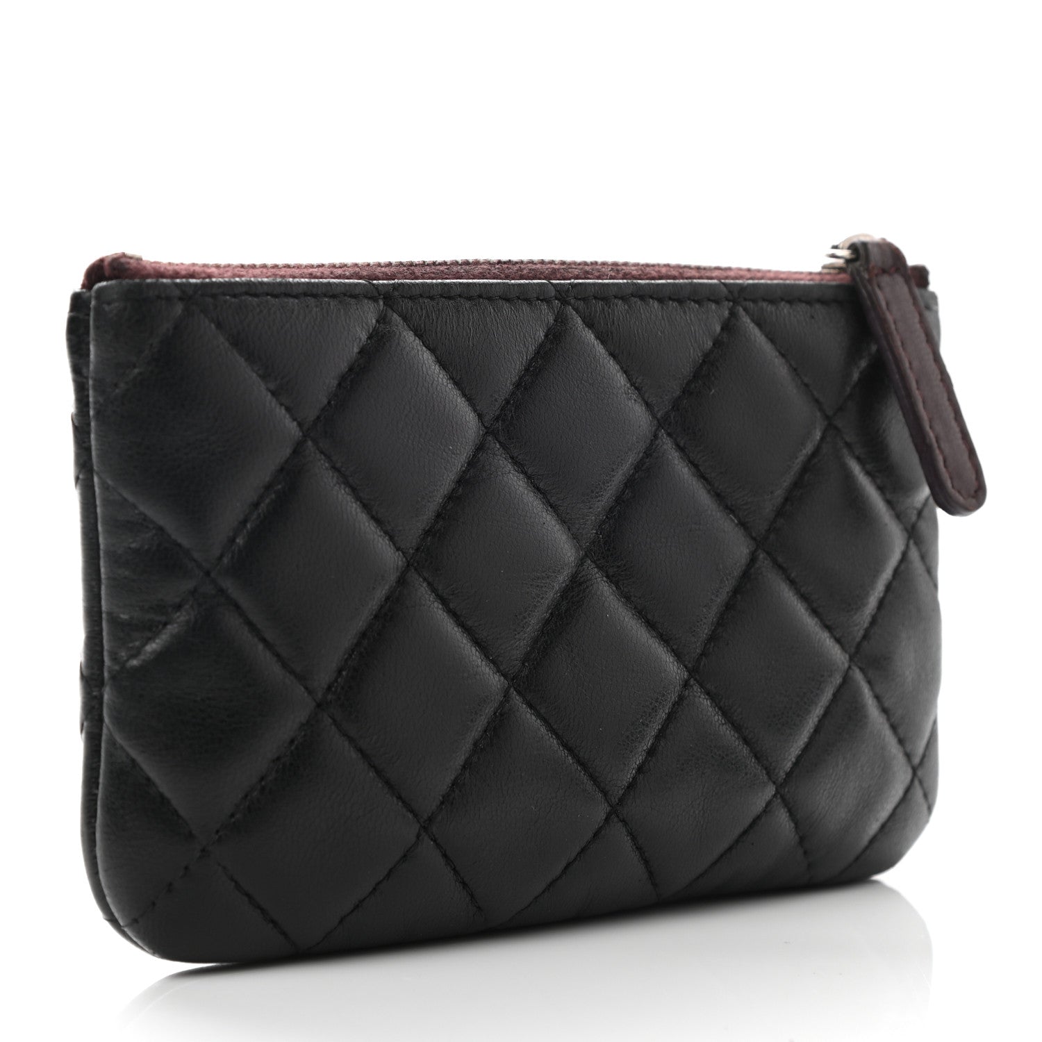Chanel Lambskin Quilted Small Cosmetic Case Black 3 of 10