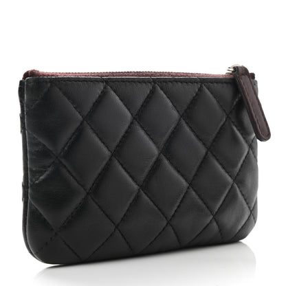 Chanel Lambskin Quilted Small Cosmetic Case Black 3 of 10