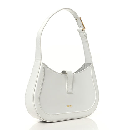 Versace Calfskin Small Greca Goddess Hobo White 3 of 10