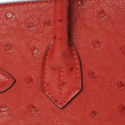 Hermes Ostrich Birkin 30 Rouge Vif 19 of 30