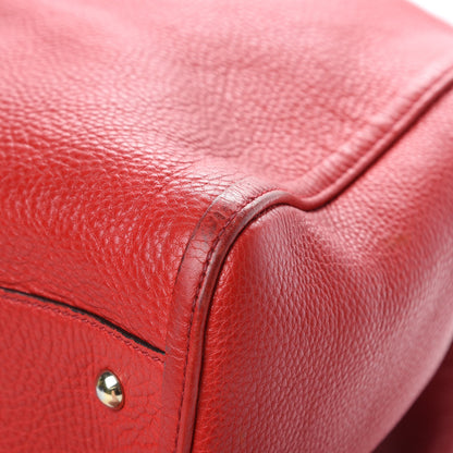Gucci Pebbled Calfskin Large Soho Shoulder Bag Red 11 of 17