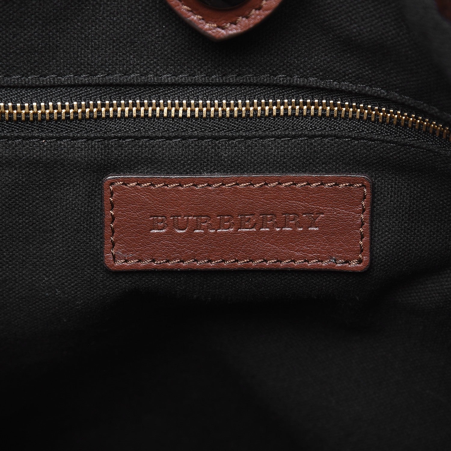 Burberry Soft Calfskin House Check Big Crush Tote Brown Ochre 7 of 11