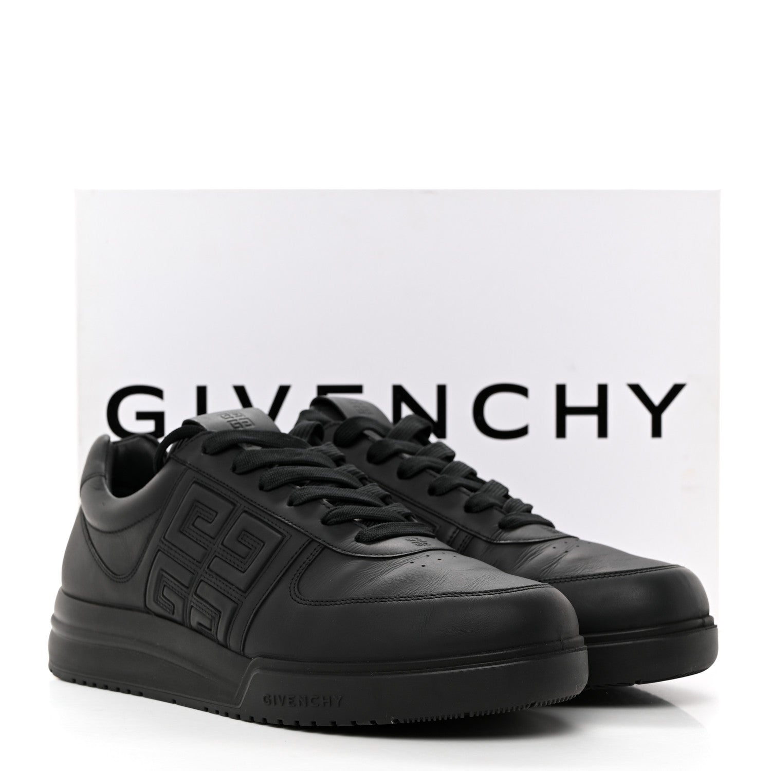 Givenchy Calfskin G4 Logo Embossed Mens Sneakers 44 Black 10 of 10
