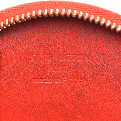 Louis Vuitton Vernis Roses Chapeau Coin Purse Orange Sunset 6 of 8
