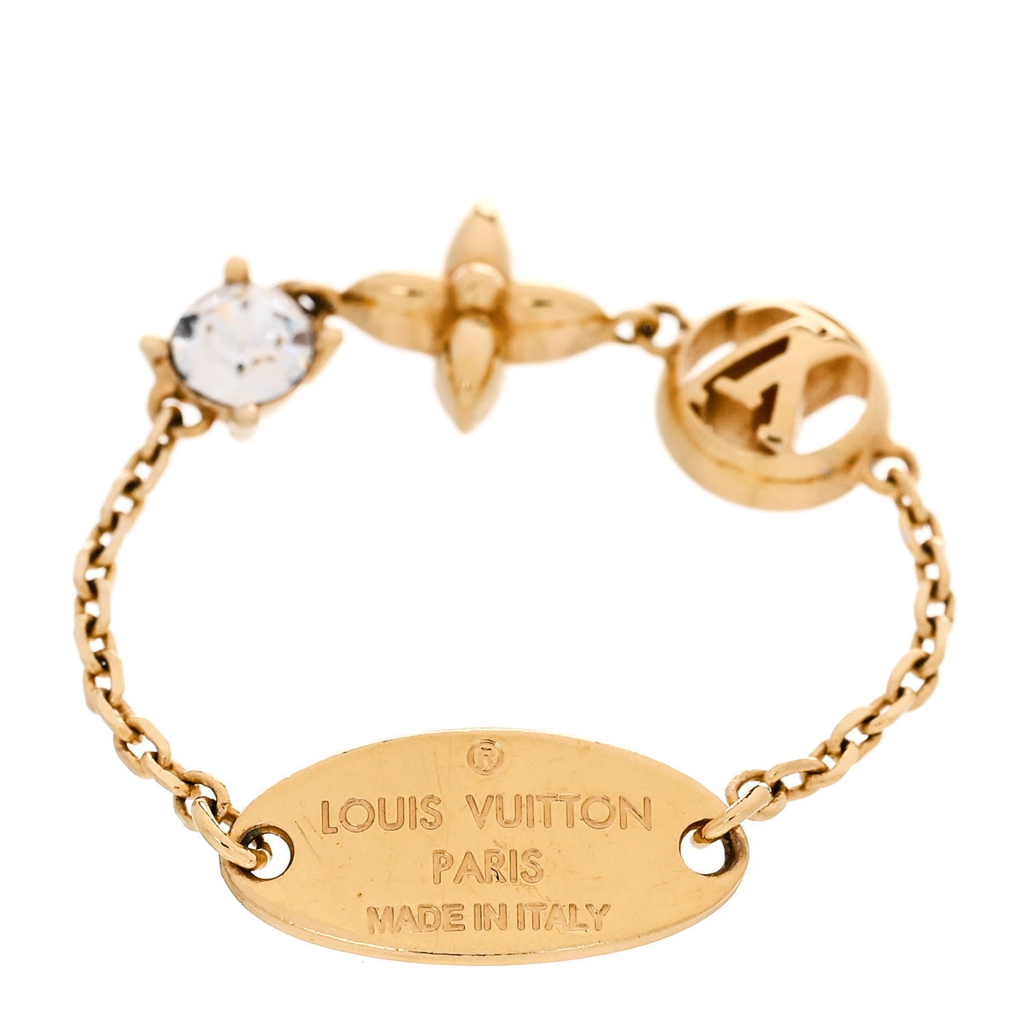 Metal Crystal Petite Louis Ring M 55/7.25 Gold