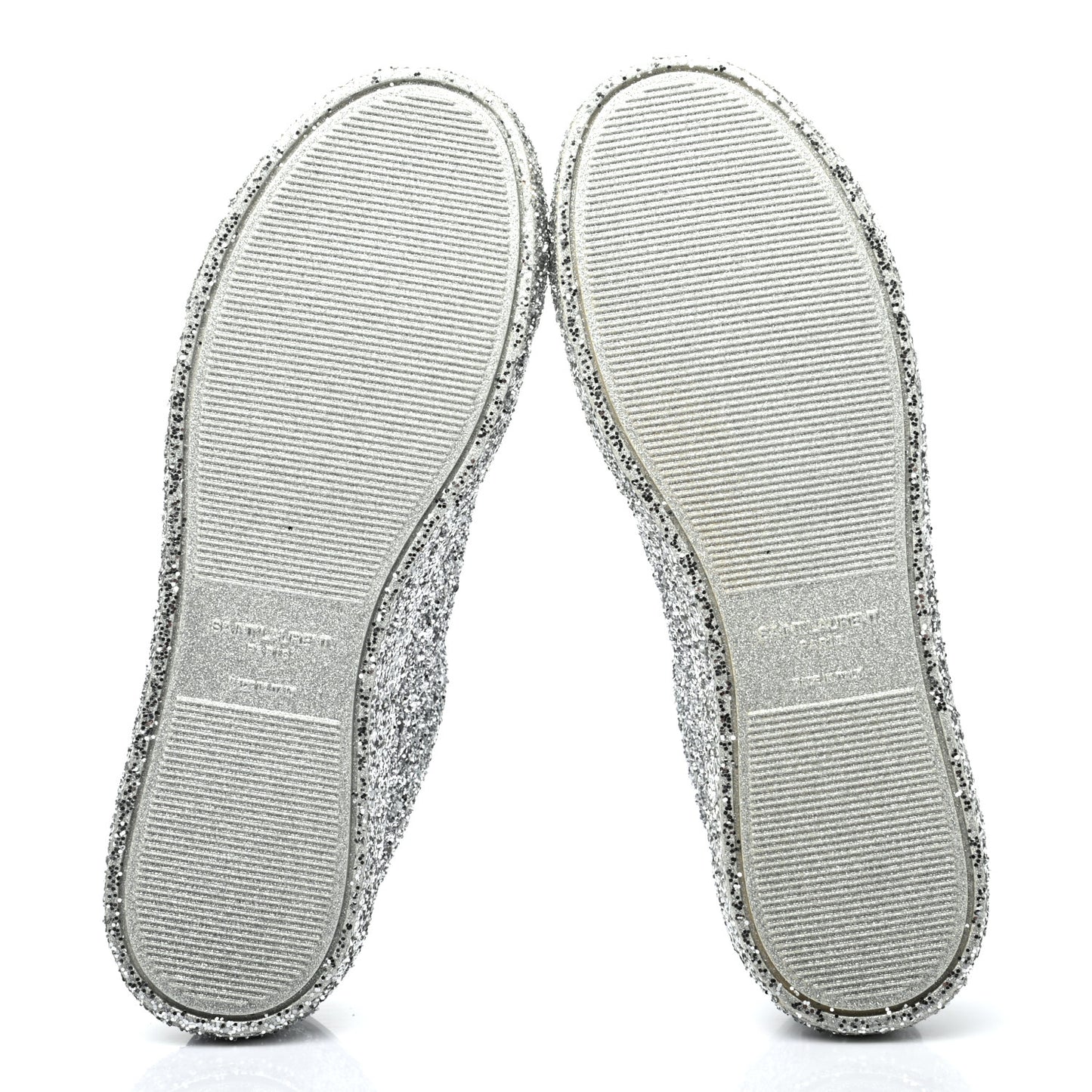 Calfskin Crystal Glitter Andy Sneakers 39 Silver