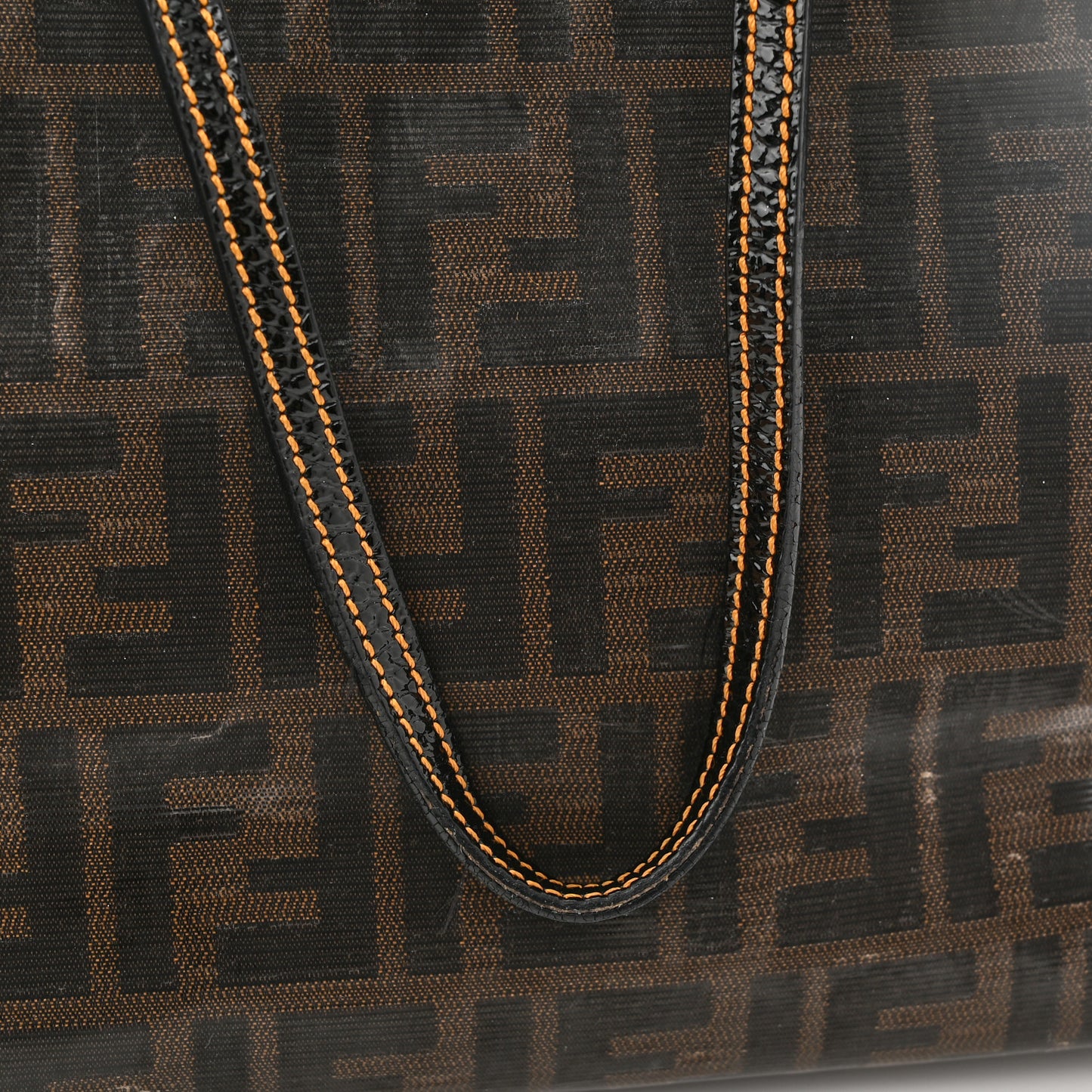 Zucca Spalmati Matrioska Small Roll Tote Tobacco Black