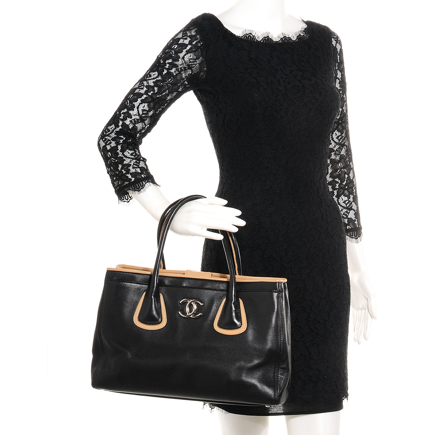 Chanel Lambskin Executive Cerf Shopper Tote Black 2 of 7