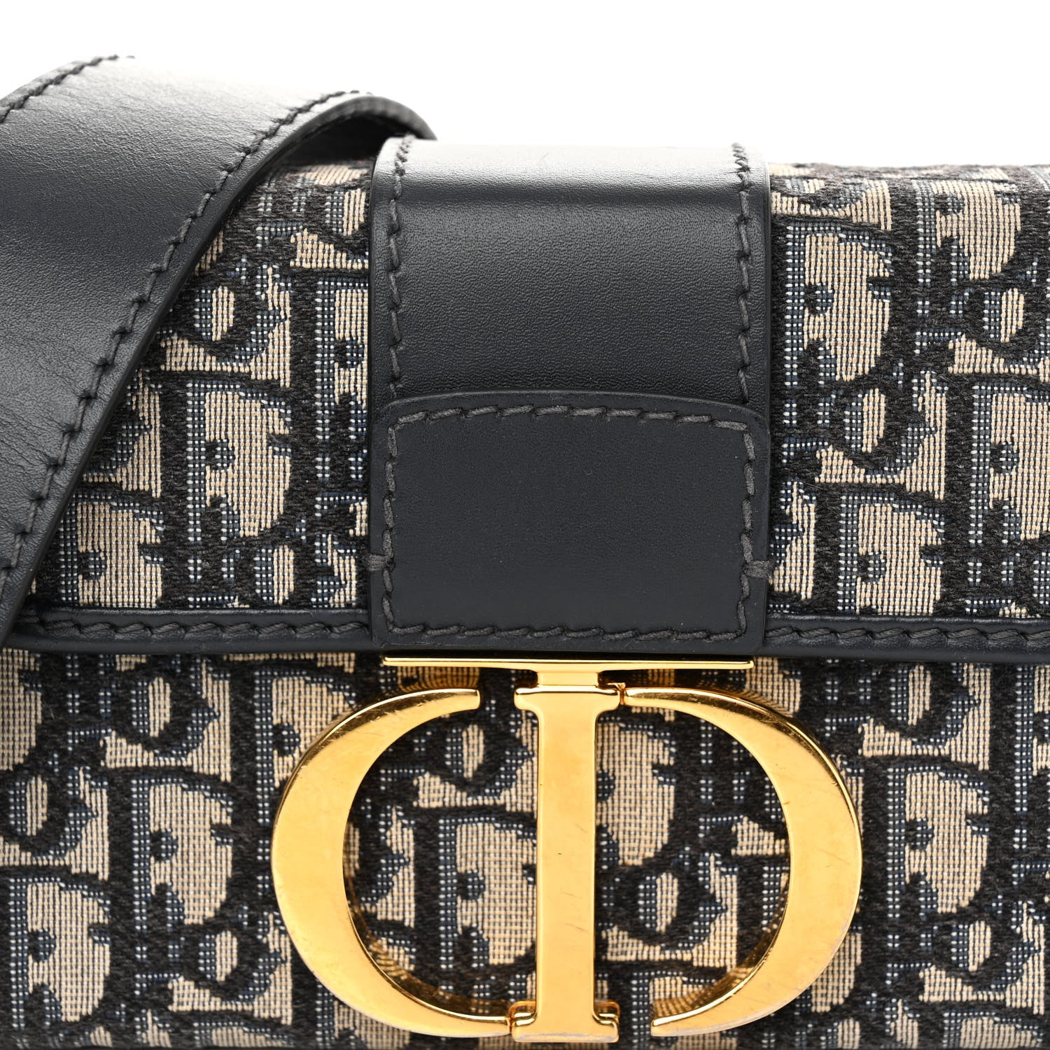 Christian Dior CHRISTIAN DIOR Oblique 30 Montaigne Box Bag Blue 7 of 11