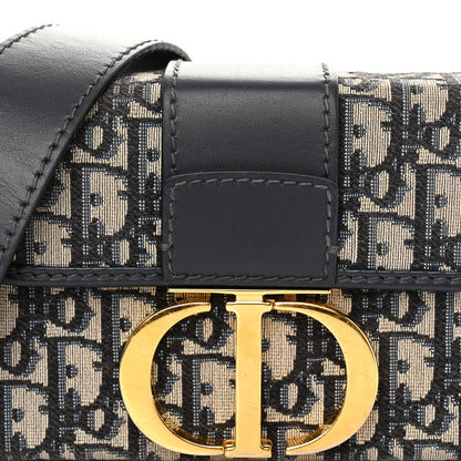 Christian Dior CHRISTIAN DIOR Oblique 30 Montaigne Box Bag Blue 7 of 11