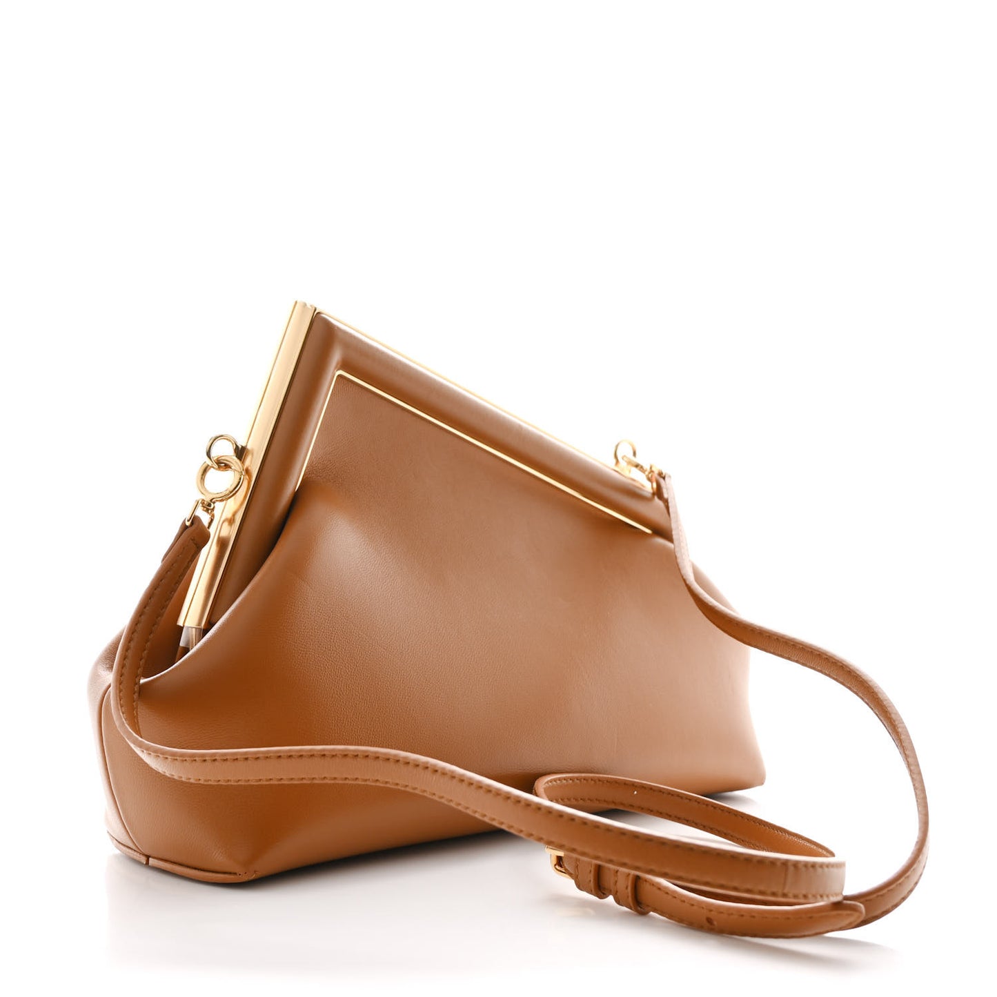 Shiny Nappa Small Fendi First Caramello