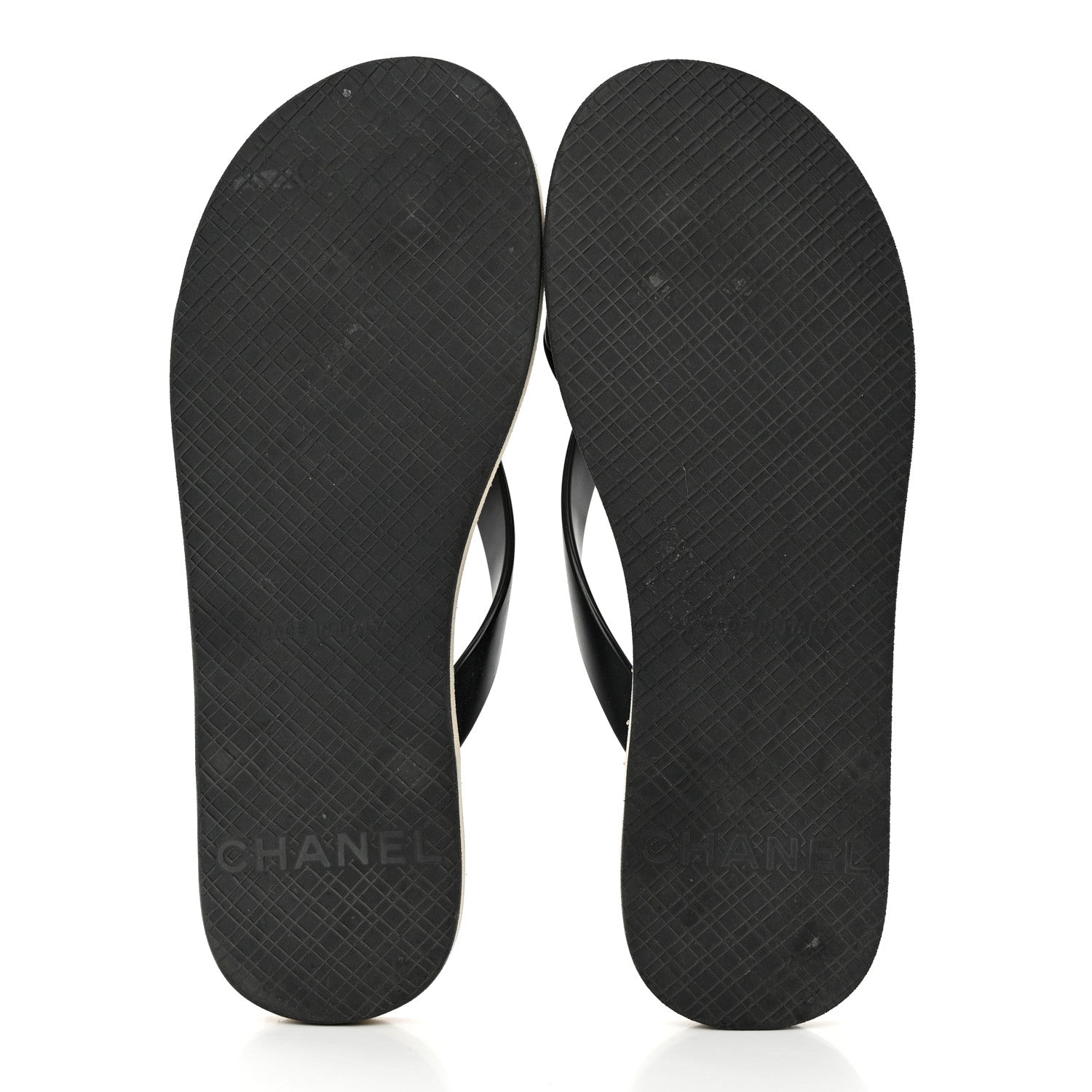 Chanel PVC Camellia Thong Sandals 37 Black 5 of 10