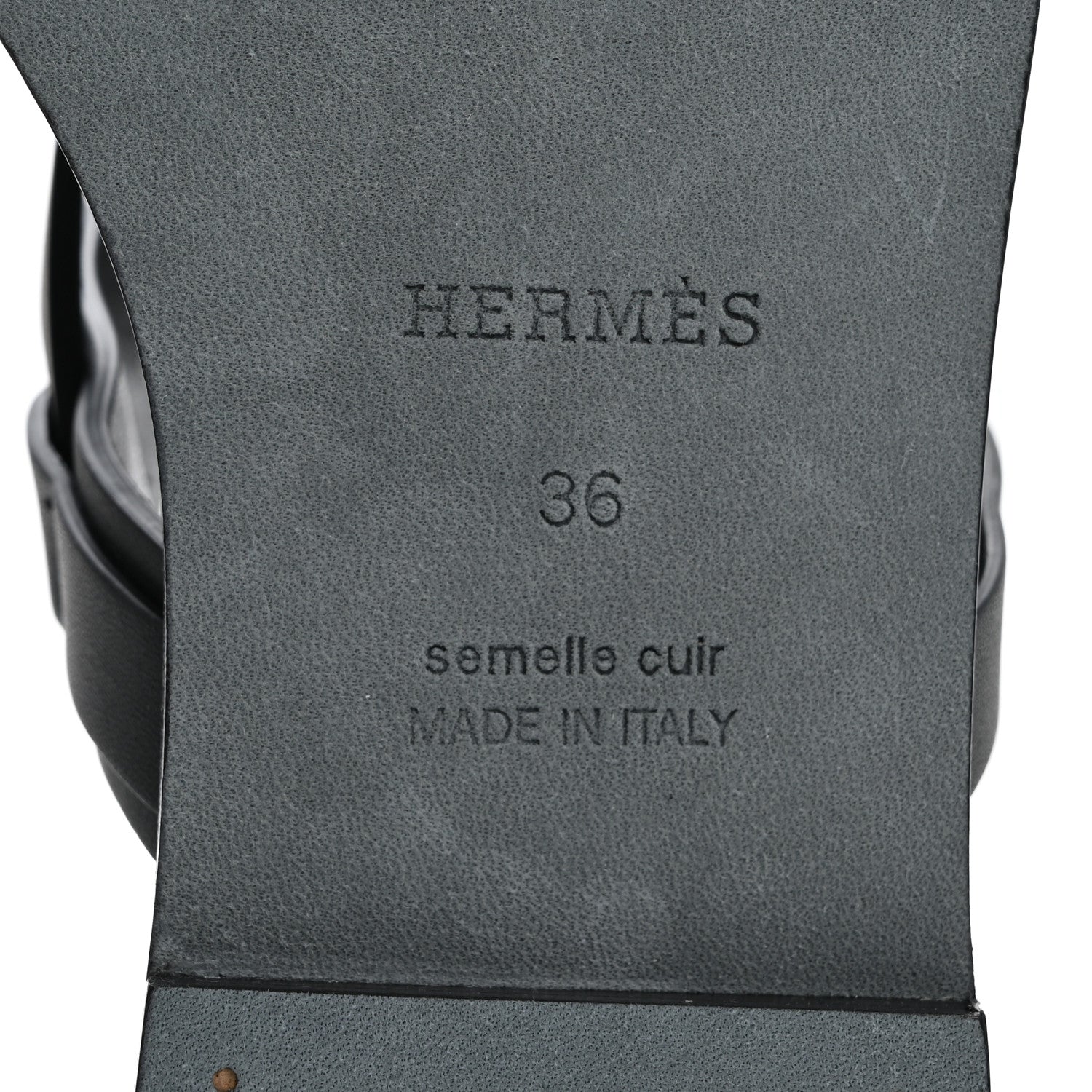 Hermes Calfskin June Sandals 36 Black 8 of 11