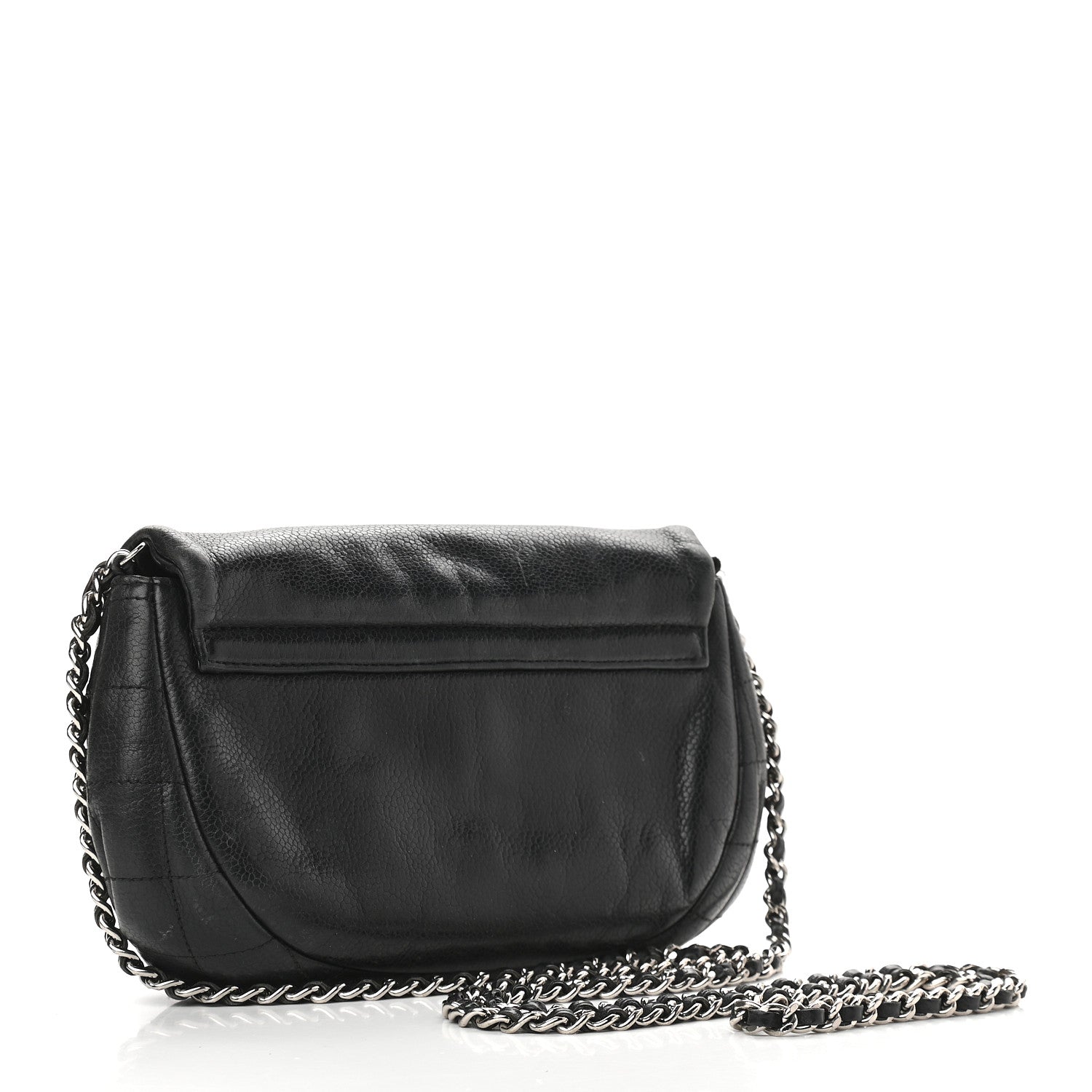 Chanel Caviar Half Moon Wallet On Chain WOC Black 3 of 13