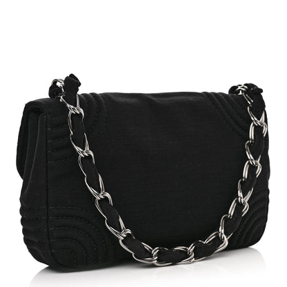 Chanel Jersey Quilted Single Flap Black 3 of 13