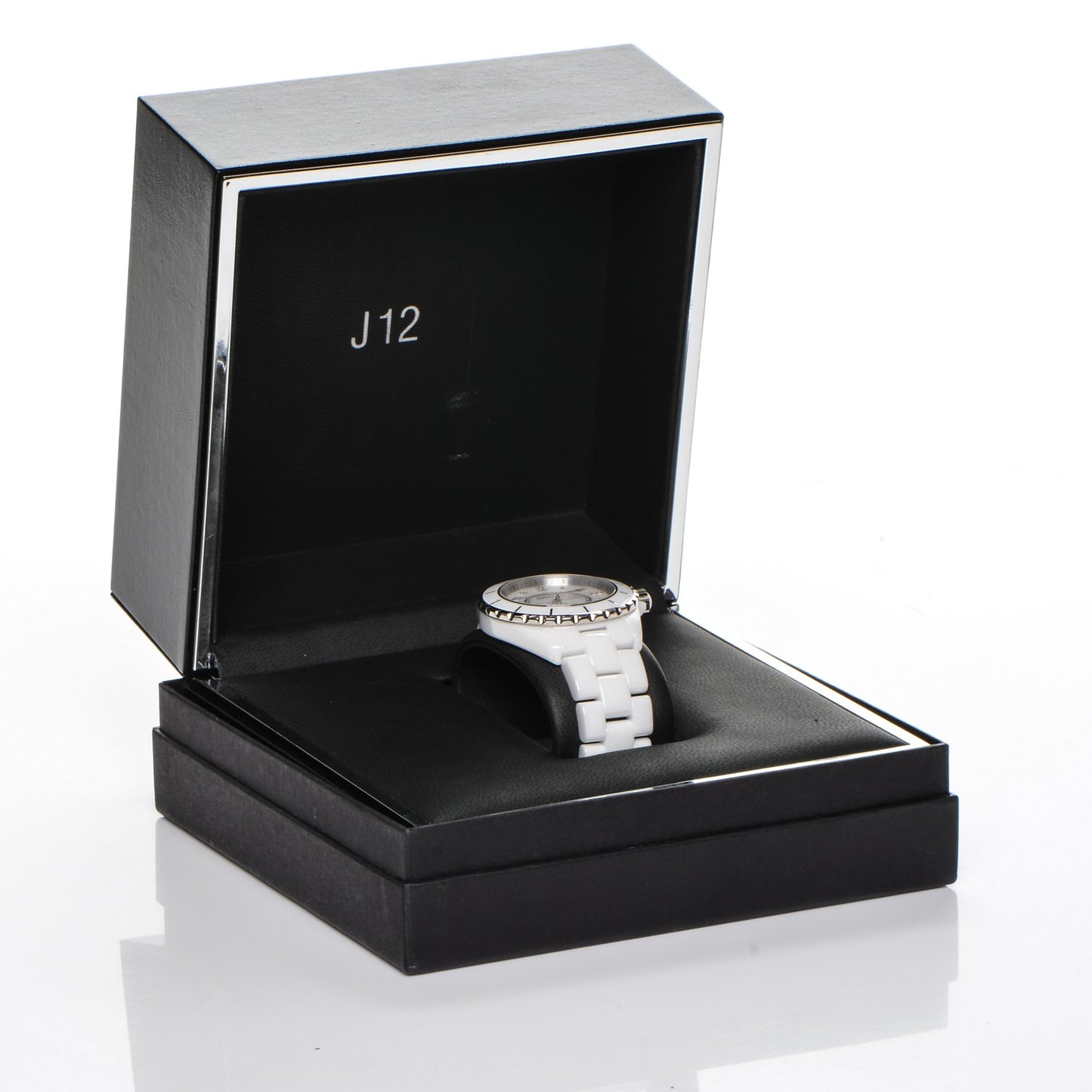 Stainless Steel Ceramic Diamond 38mm J12 Automatic Watch White