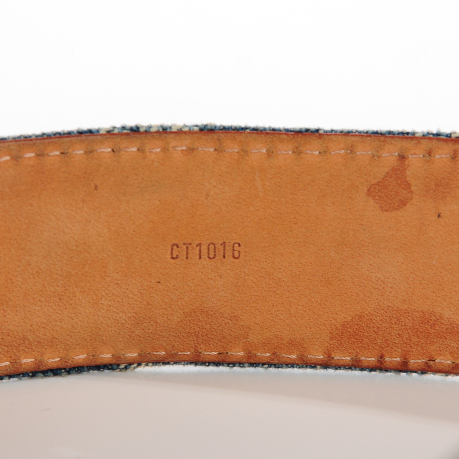 Louis Vuitton Monogram Denim Belt 80 32 Blue 6 of 9
