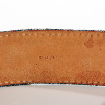 Louis Vuitton Monogram Denim Belt 80 32 Blue 6 of 9