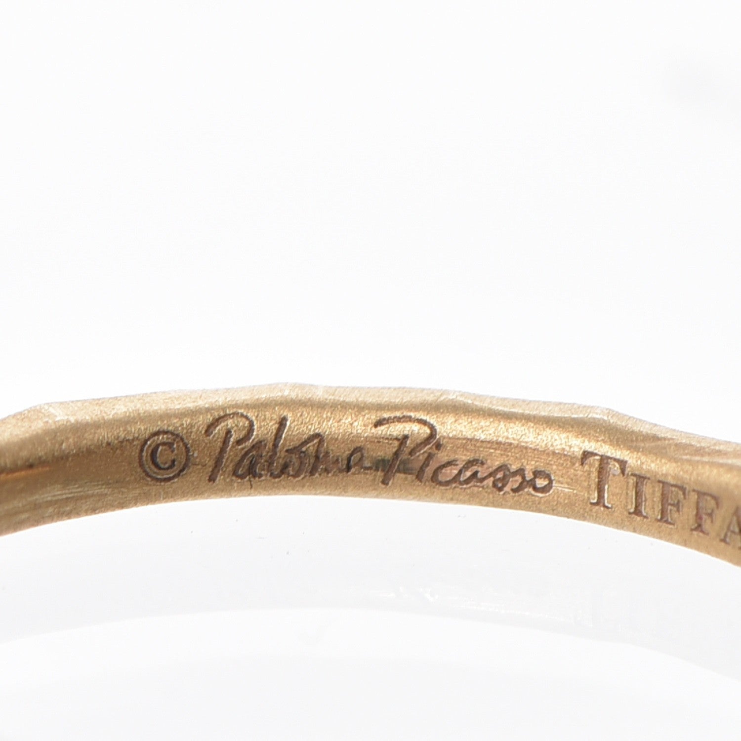 Tiffany 18K Yellow Gold Paloma Picasso Hammered Ring 5.25 5 of 7