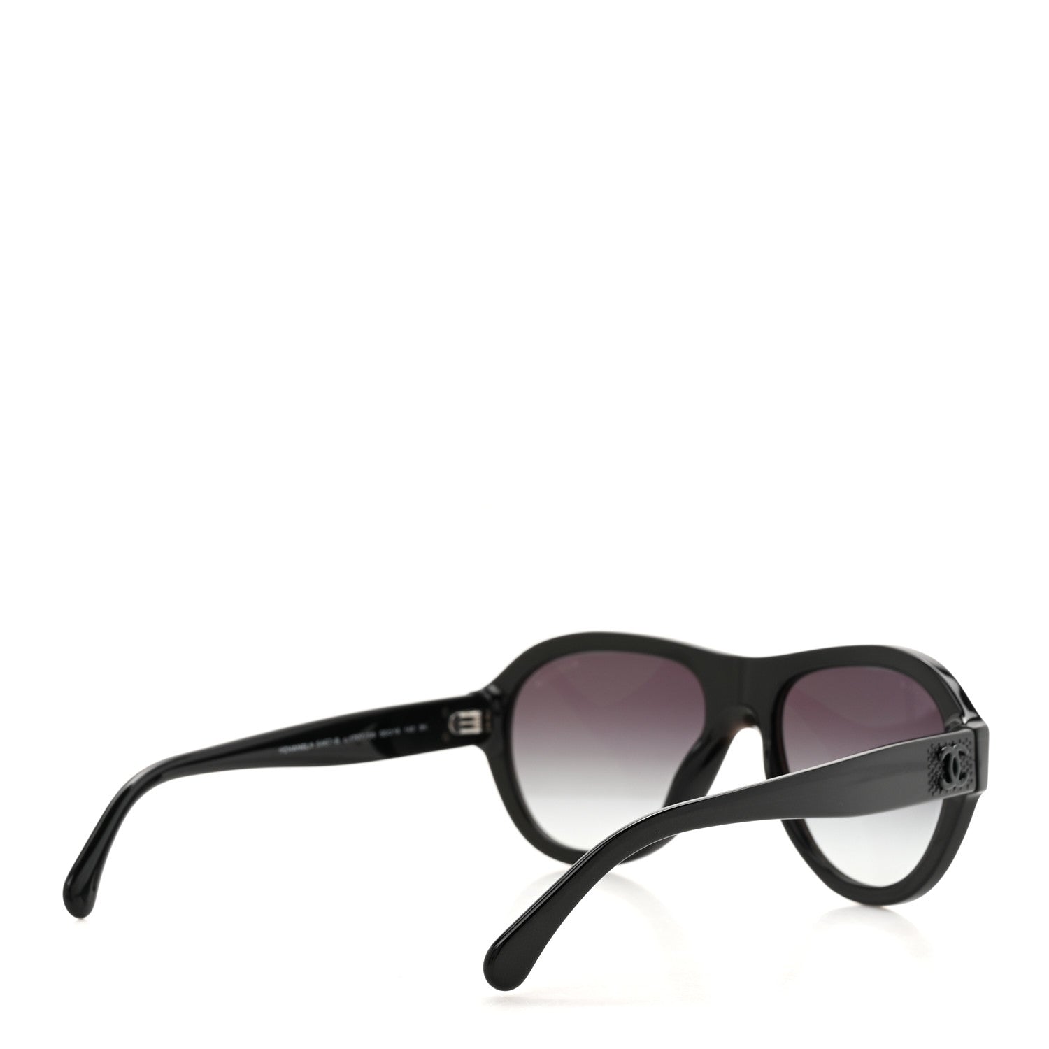 Chanel Acetate Strass Pilot Sunglasses 5467-B Black 4 of 8