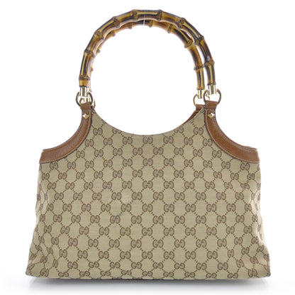 Gucci Monogram Bamboo Handle Bag 1 of 7