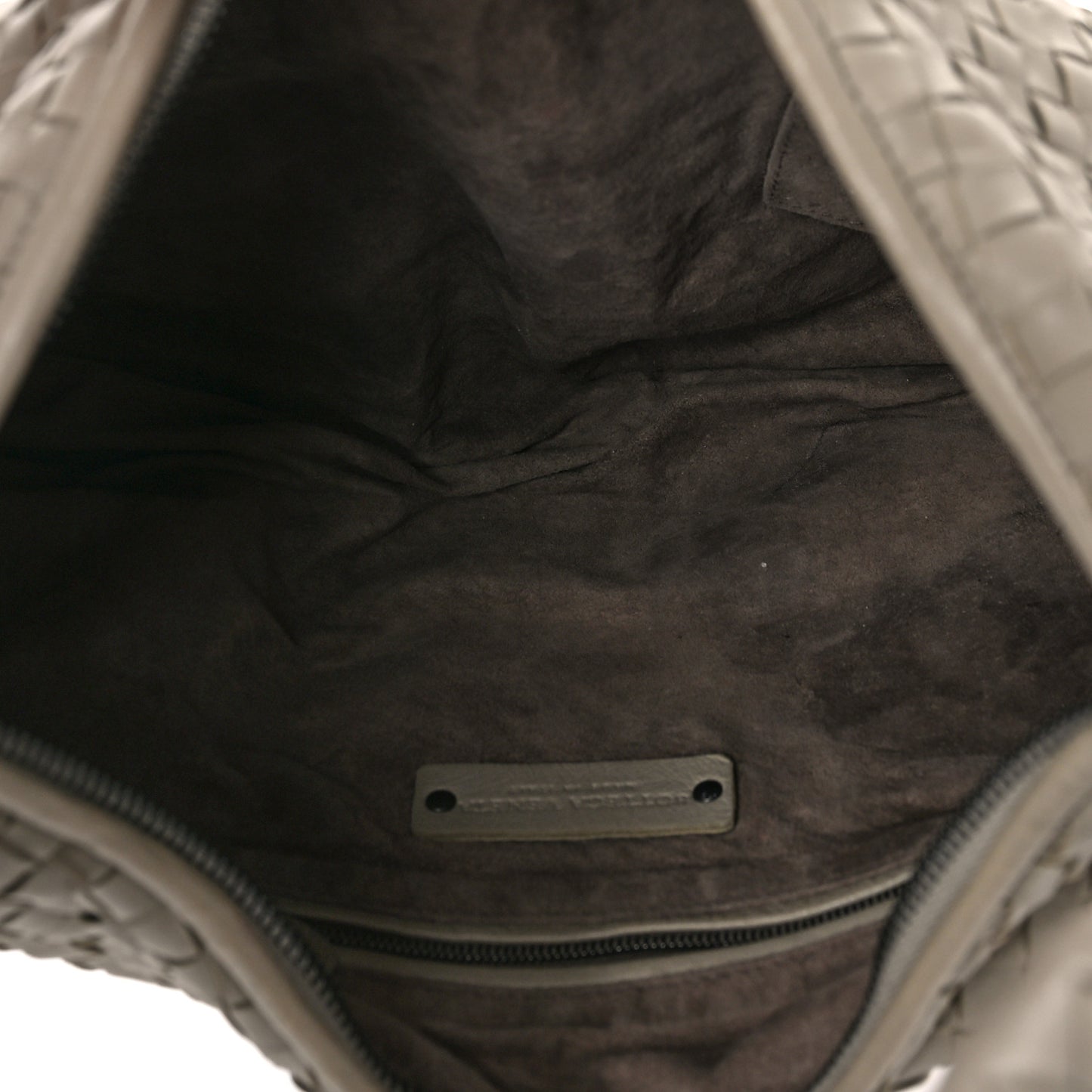 Nappa Intrecciato Medium Veneta Hobo Fume