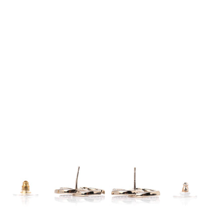 Chanel Crystal Large CC Earrings Gold 3 of 4