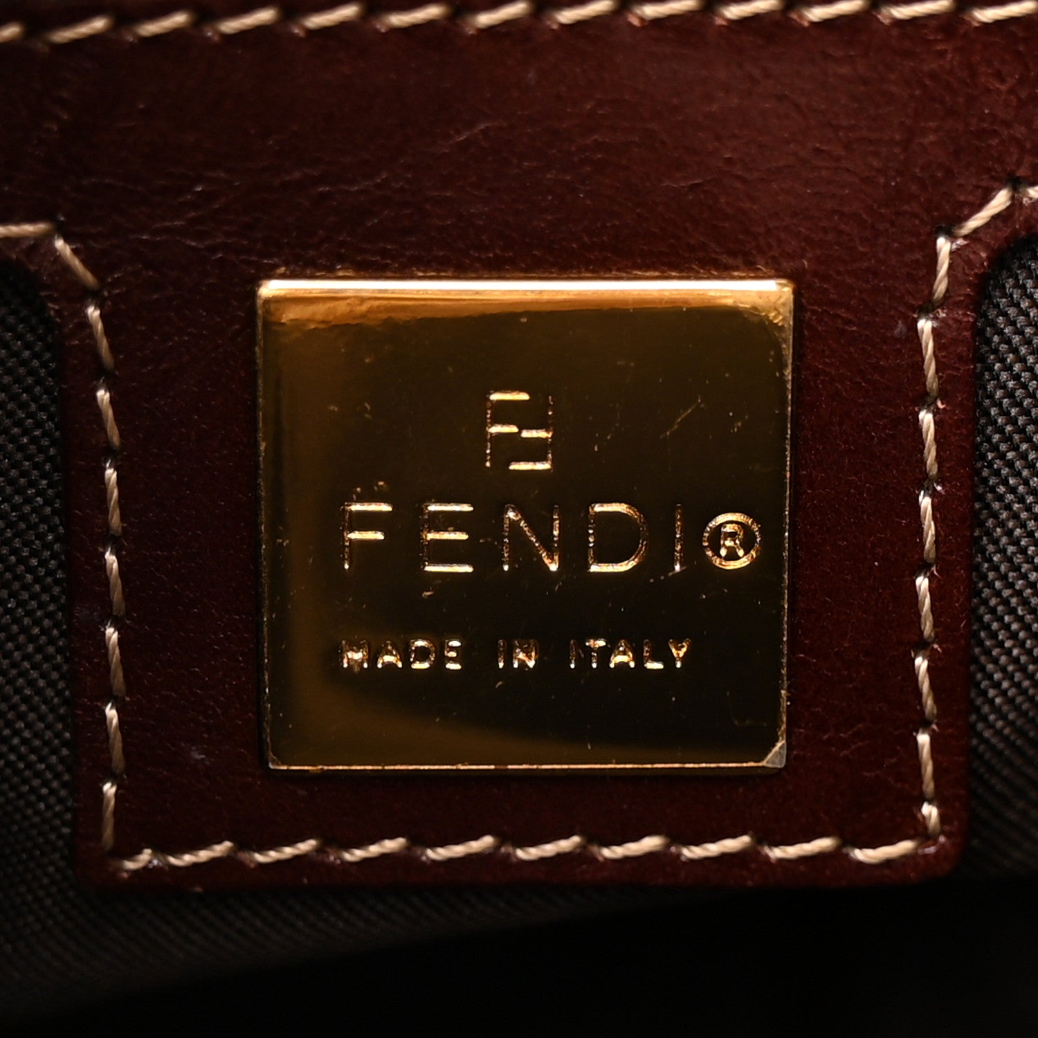 Fendi Vinyl Zucchino Baguette Tobacco 6 of 15