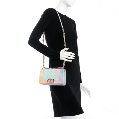 Chanel Caviar Quilted Small Rainbow Boy Flap Multicolor 2 of 8