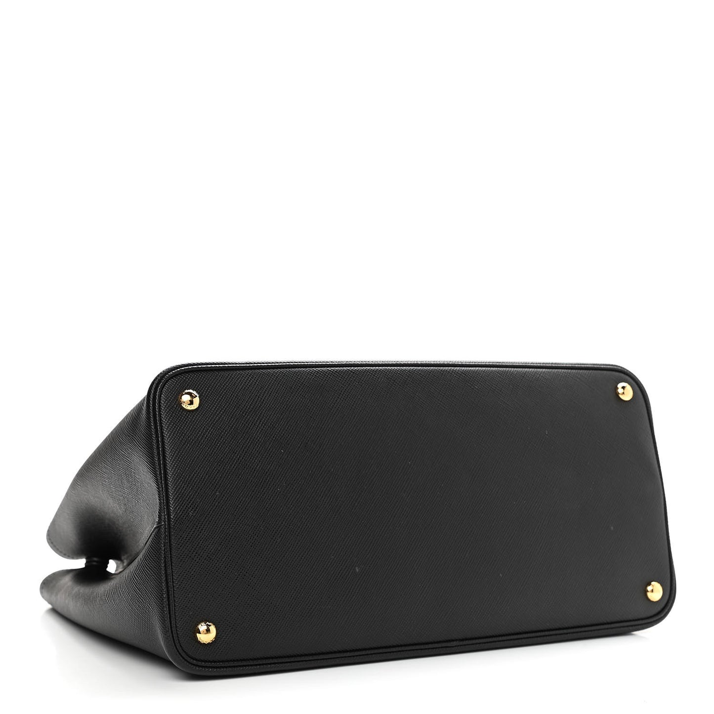 Saffiano Cuir Large Double Bag Black Fuoco