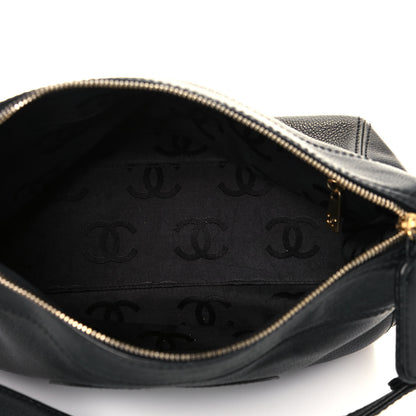 Chanel Grained Calfskin CC Shoulder Bag Black 4 of 11