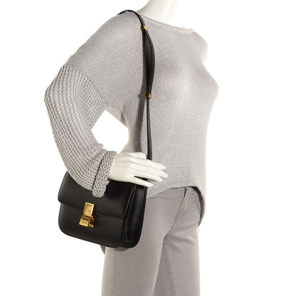Celine Box Calfskin Medium Classic Box Flap Bag Black 2 of 10