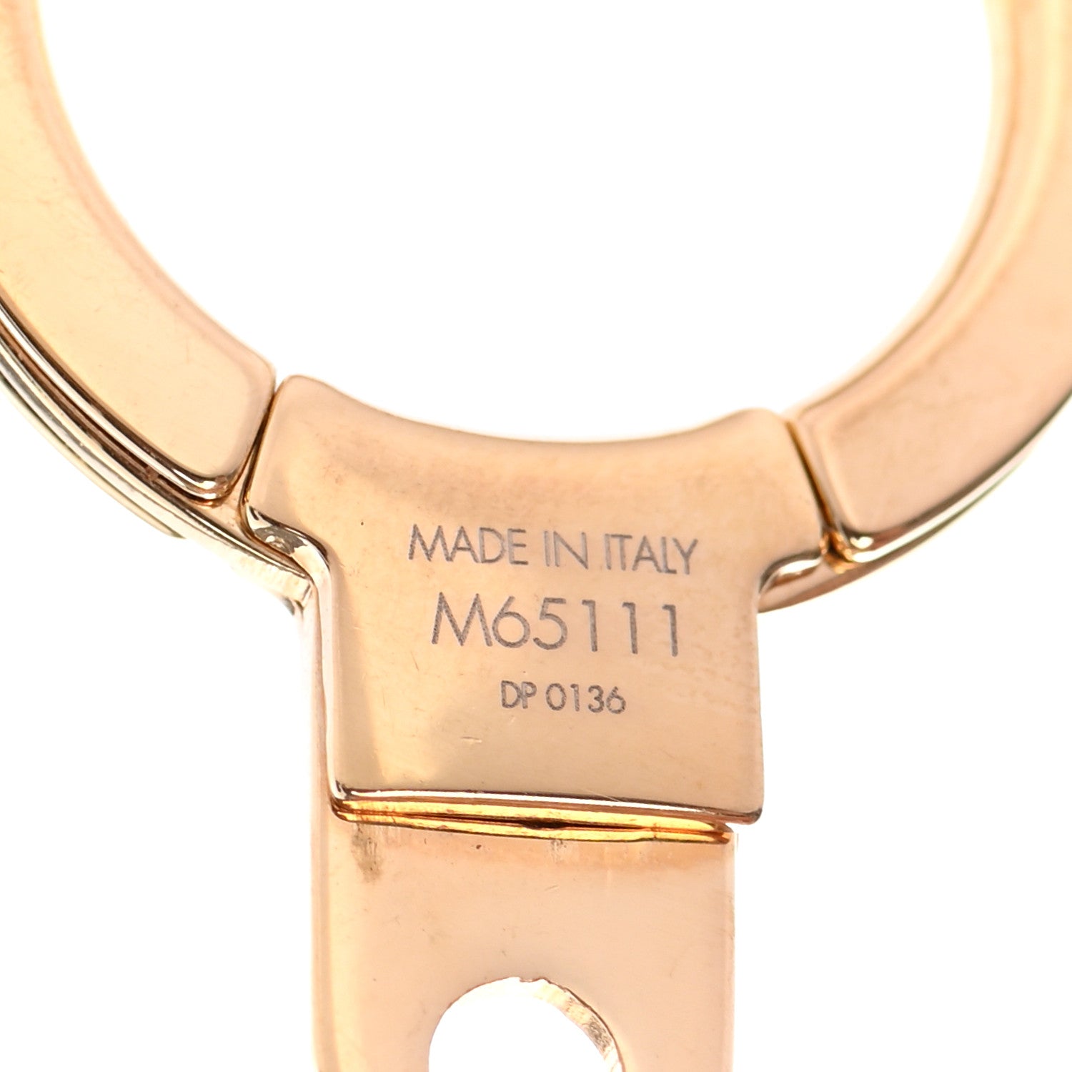 Louis Vuitton Brass Enamel Fleur De Monogram Bag Charm Chain Gold 3 of 5