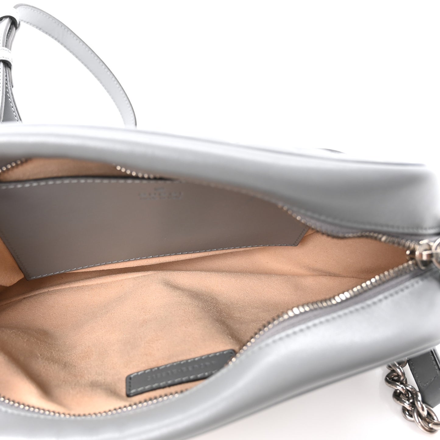 Calfskin Matelasse Aria Small GG Marmont Chain Shoulder Bag Deep Grey