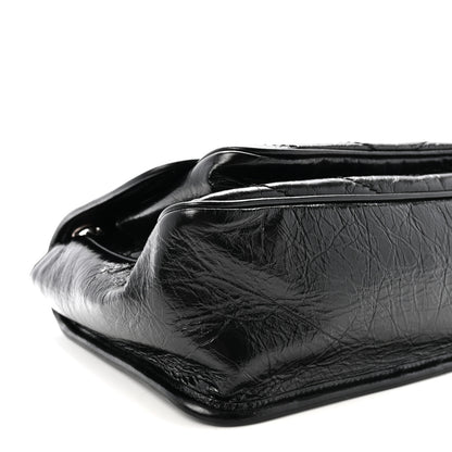 Saint Laurent Crinkled Calfskin Matelasse Monogram Medium Niki Chain Satchel Black 9 of 10