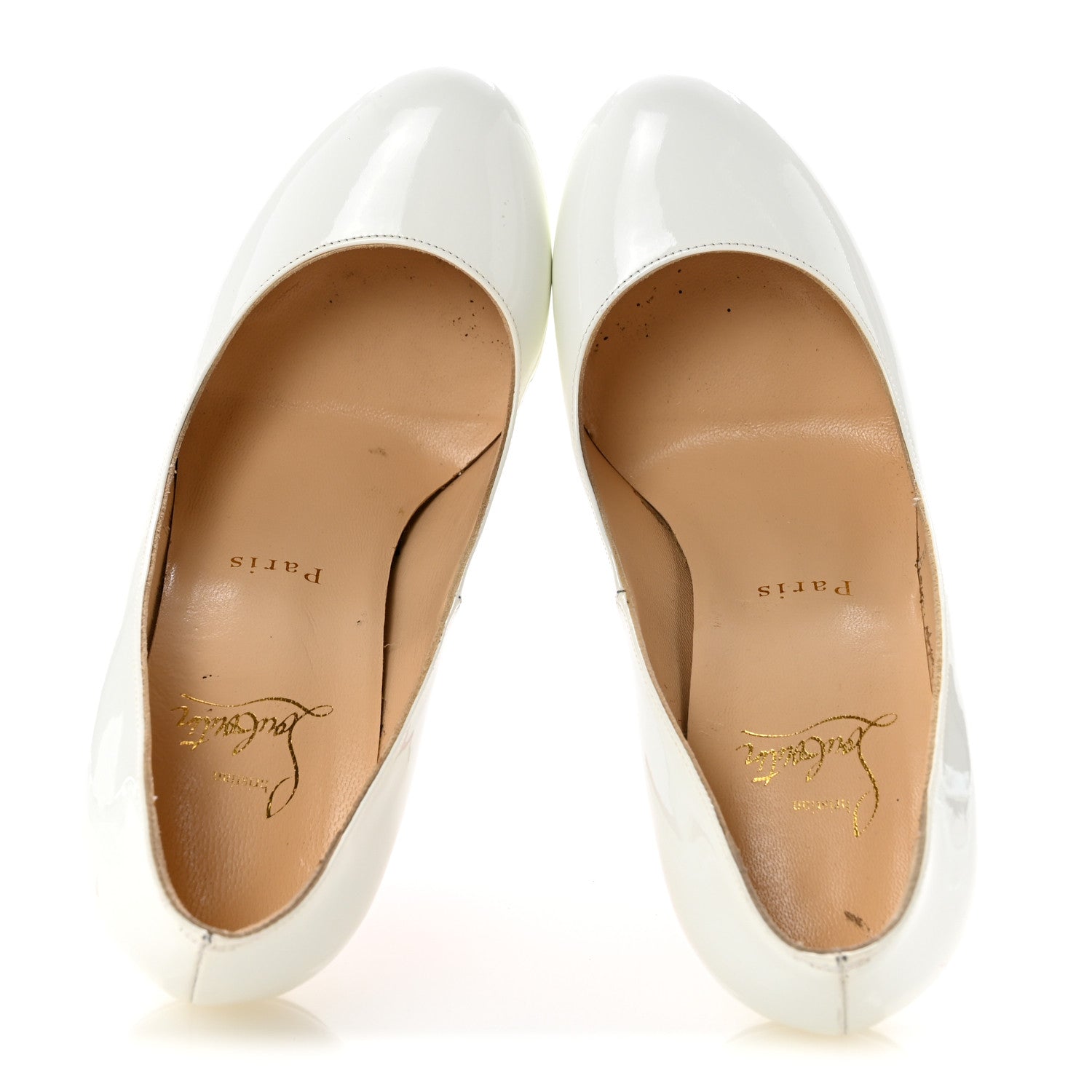 Christian Louboutin Patent Bianca 120 Pumps 36.5 White 1918984