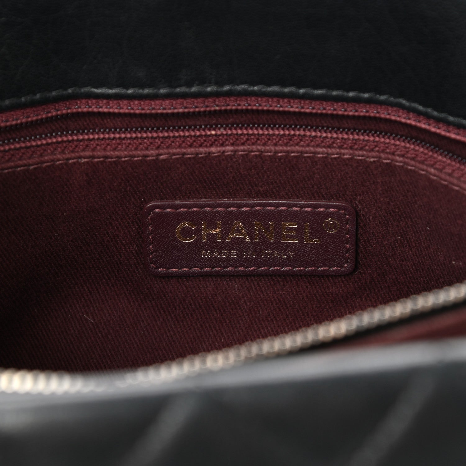 Chanel Shiny Sheepskin Quilted Large Trapezio Flap Black 5 of 12