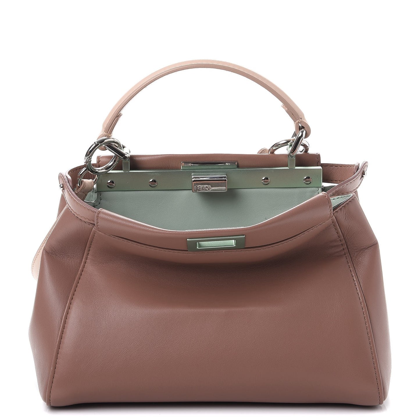 Nappa Colorblock Mini Peekaboo Iconic Satchel English Rose Plaster Oxigen