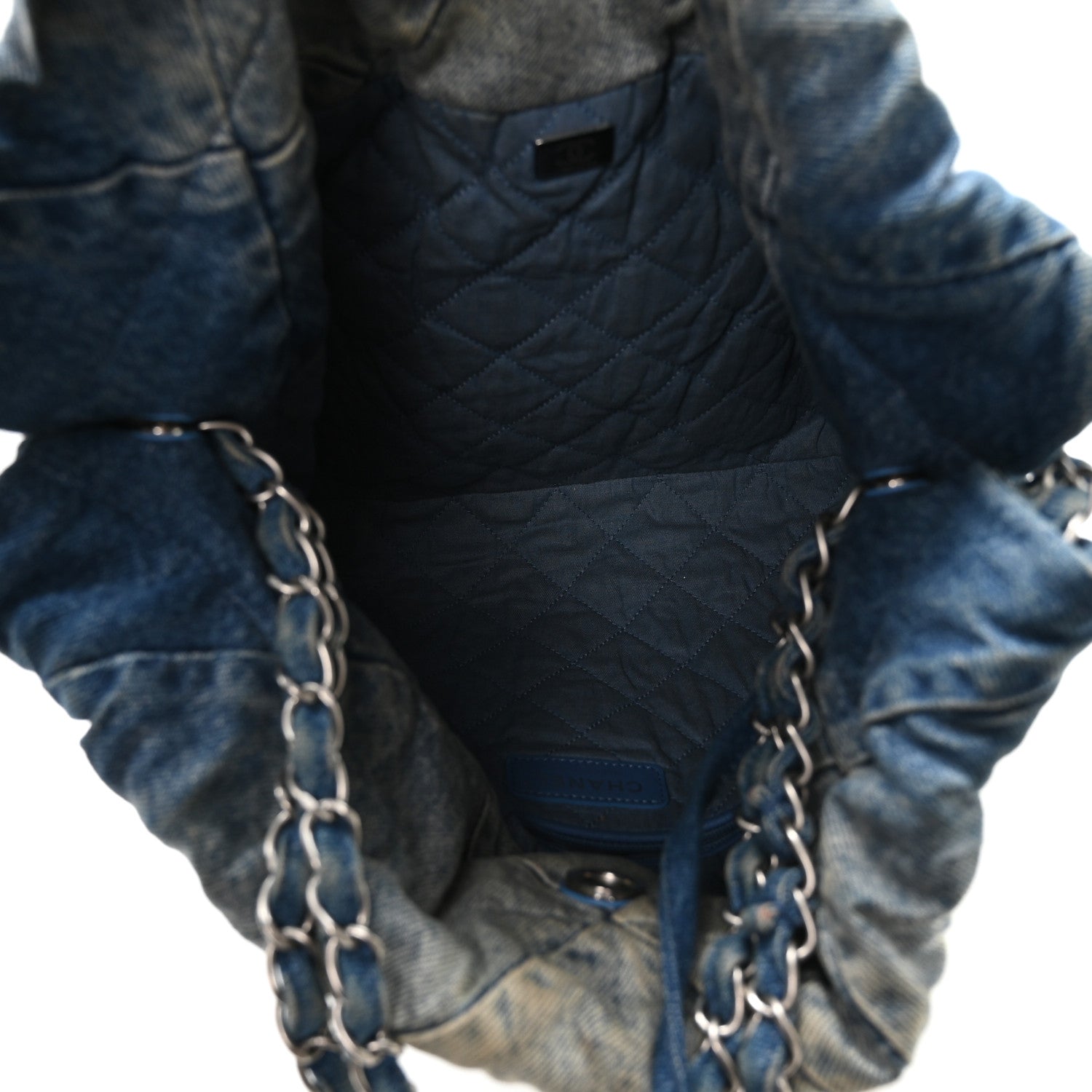 Chanel Denim Quilted Small Chanel 22 Blue 6 of 11